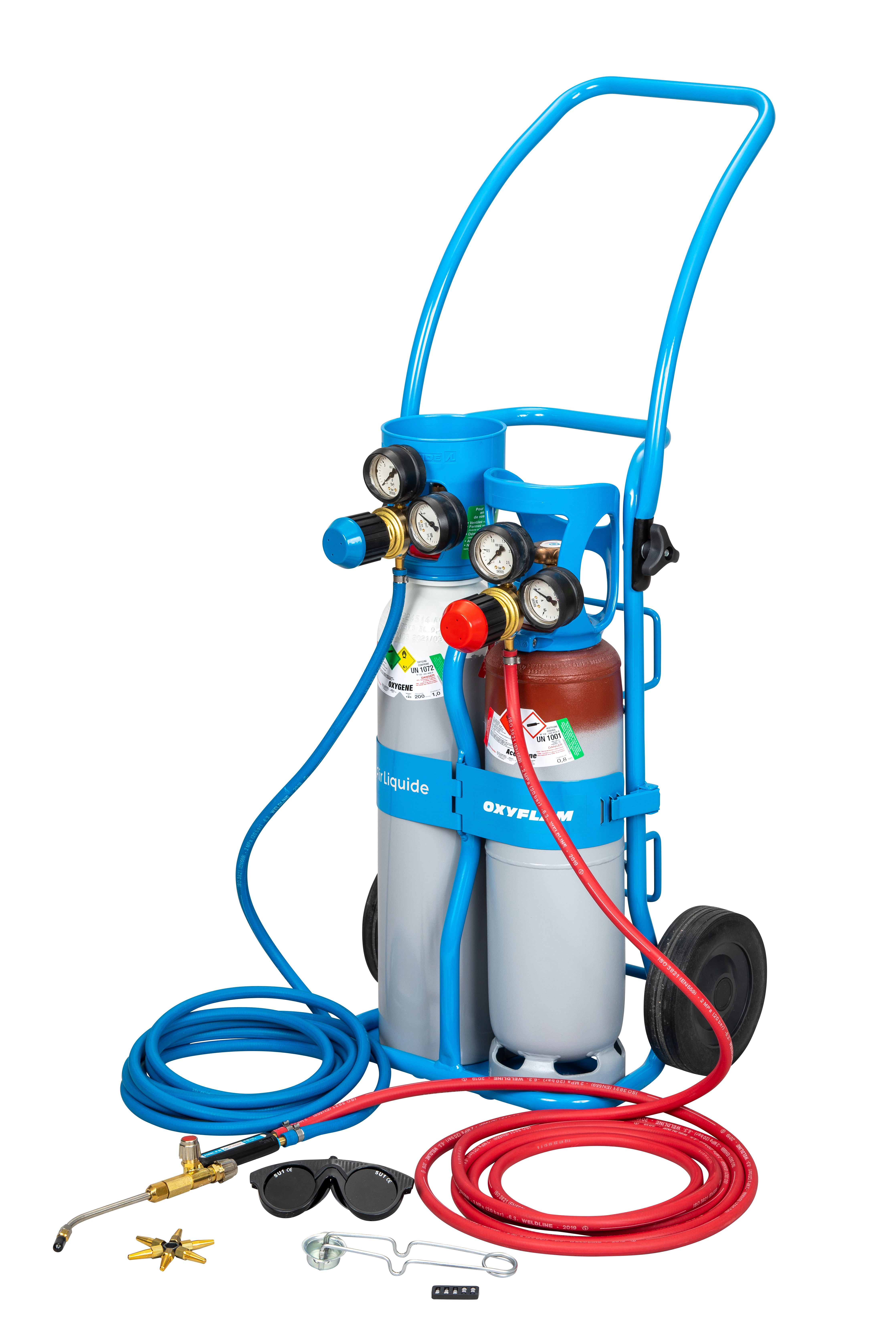 Oxy-Acétylènique poste équipé OXYFLAM 5L
